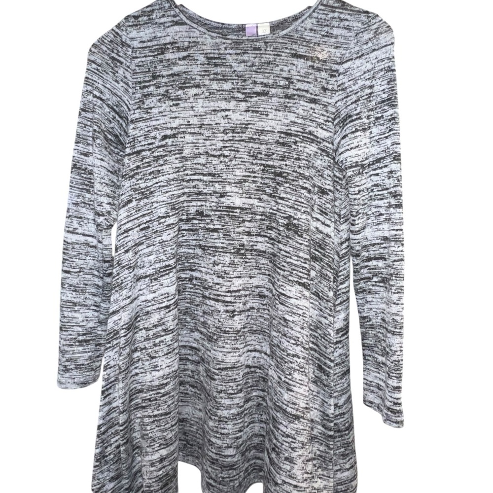 Alya Gray and Black marled Long Sleeve sweater Tunic women’s‎ size XS
